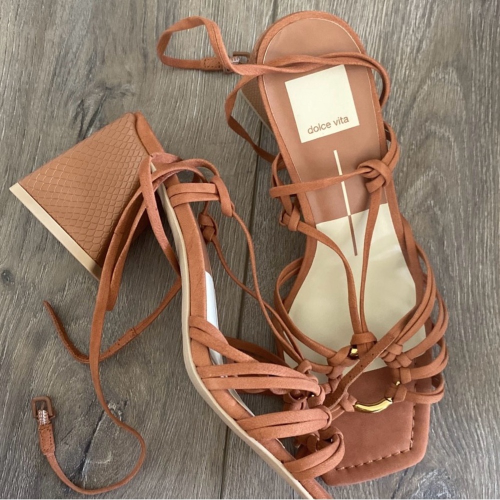 Dolce Vita Kash Cedar Nubuk Sandal Heels